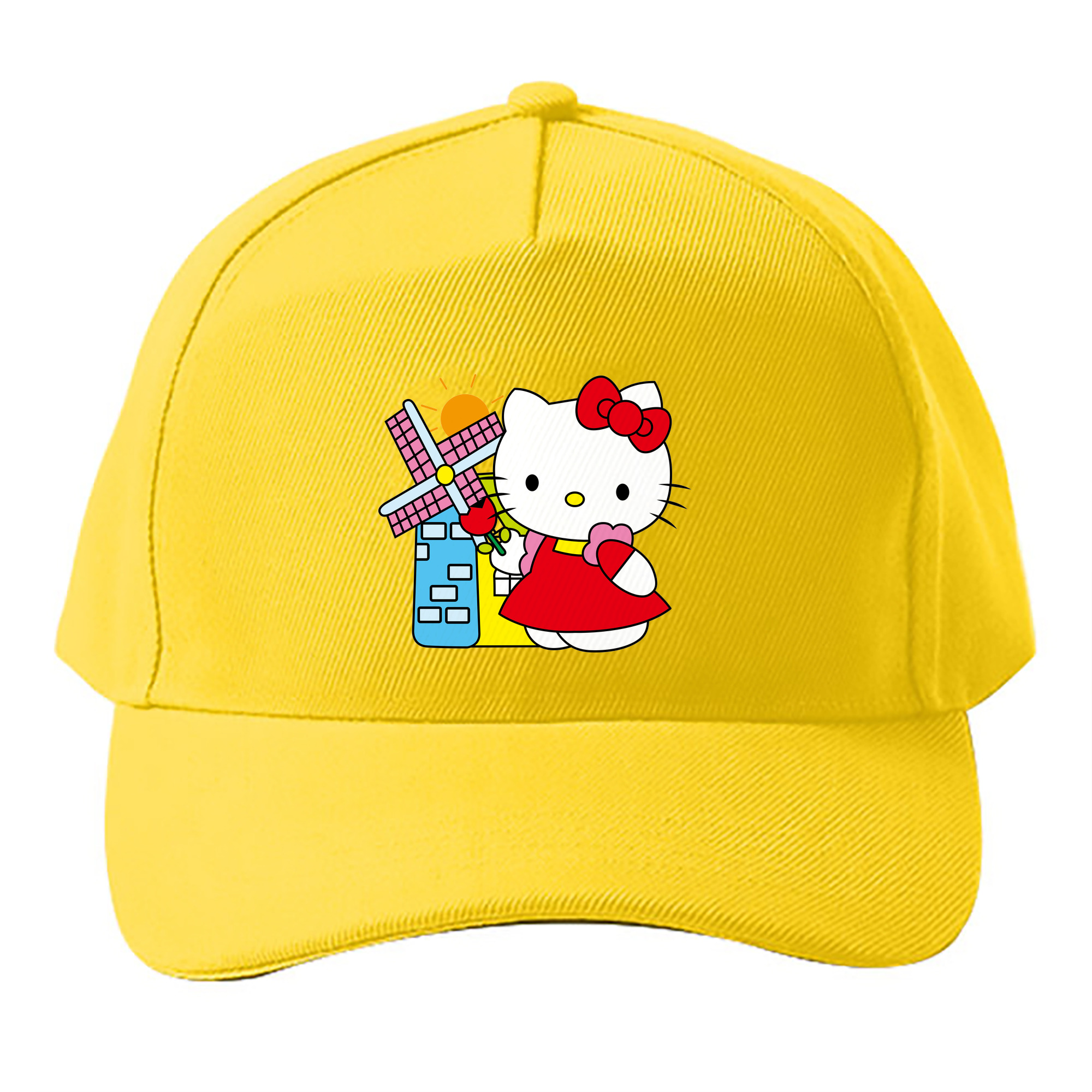 （画像用） Hello Kitty ハローキティ ベースボールキャップ 綿100％ 男女兼用 帽子 スポーツ